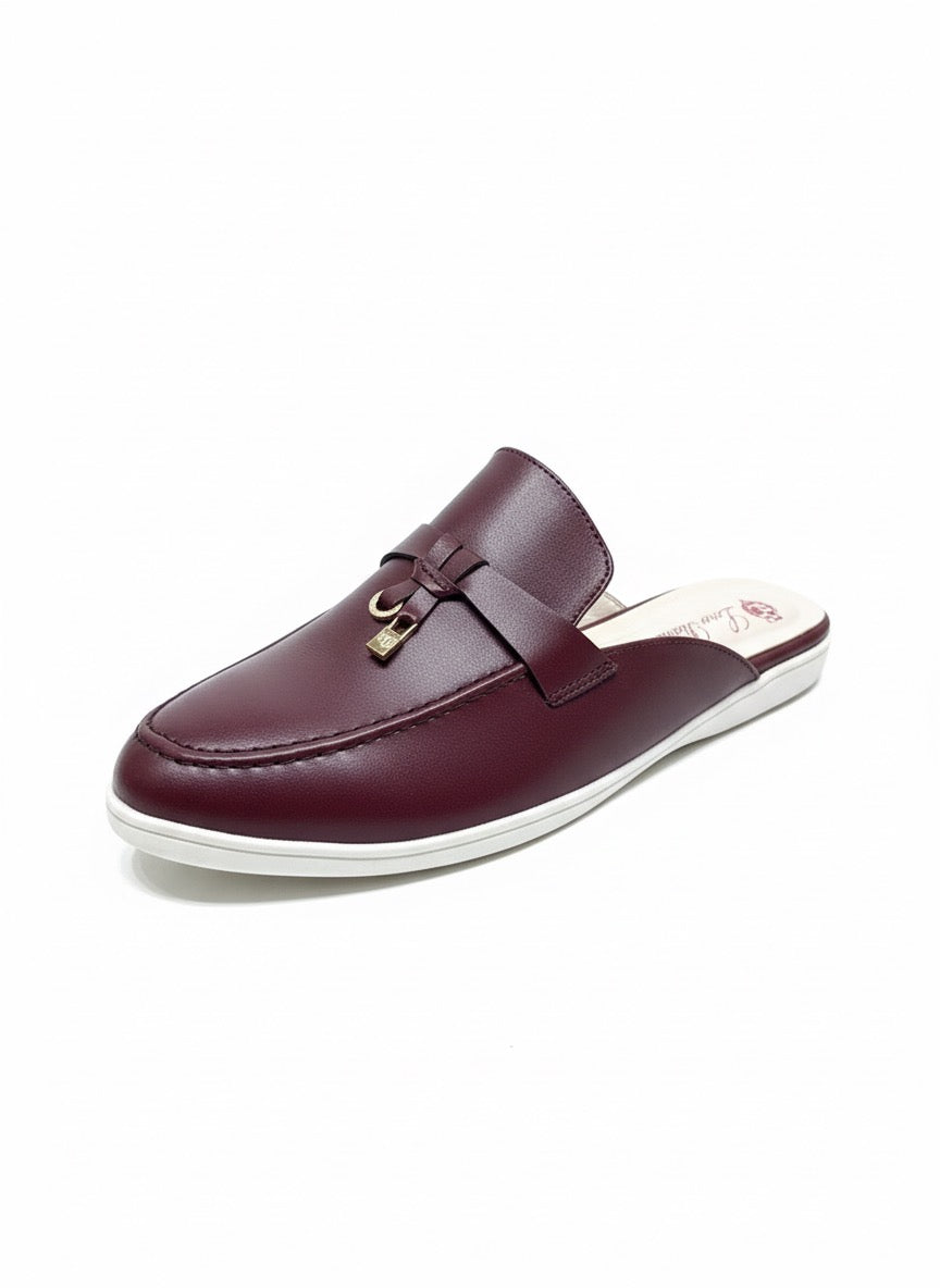 Fasiya - Mules en Daim Grenat