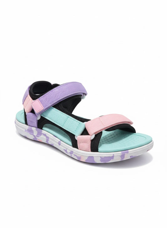 Fenoun – Sandales fille – Vert & Pink