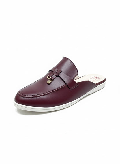 Fasiya - Mules en Daim Grenat